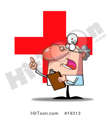 Doctor Clipart  19313  Worried Doctor Guy Holding A Clipboard And