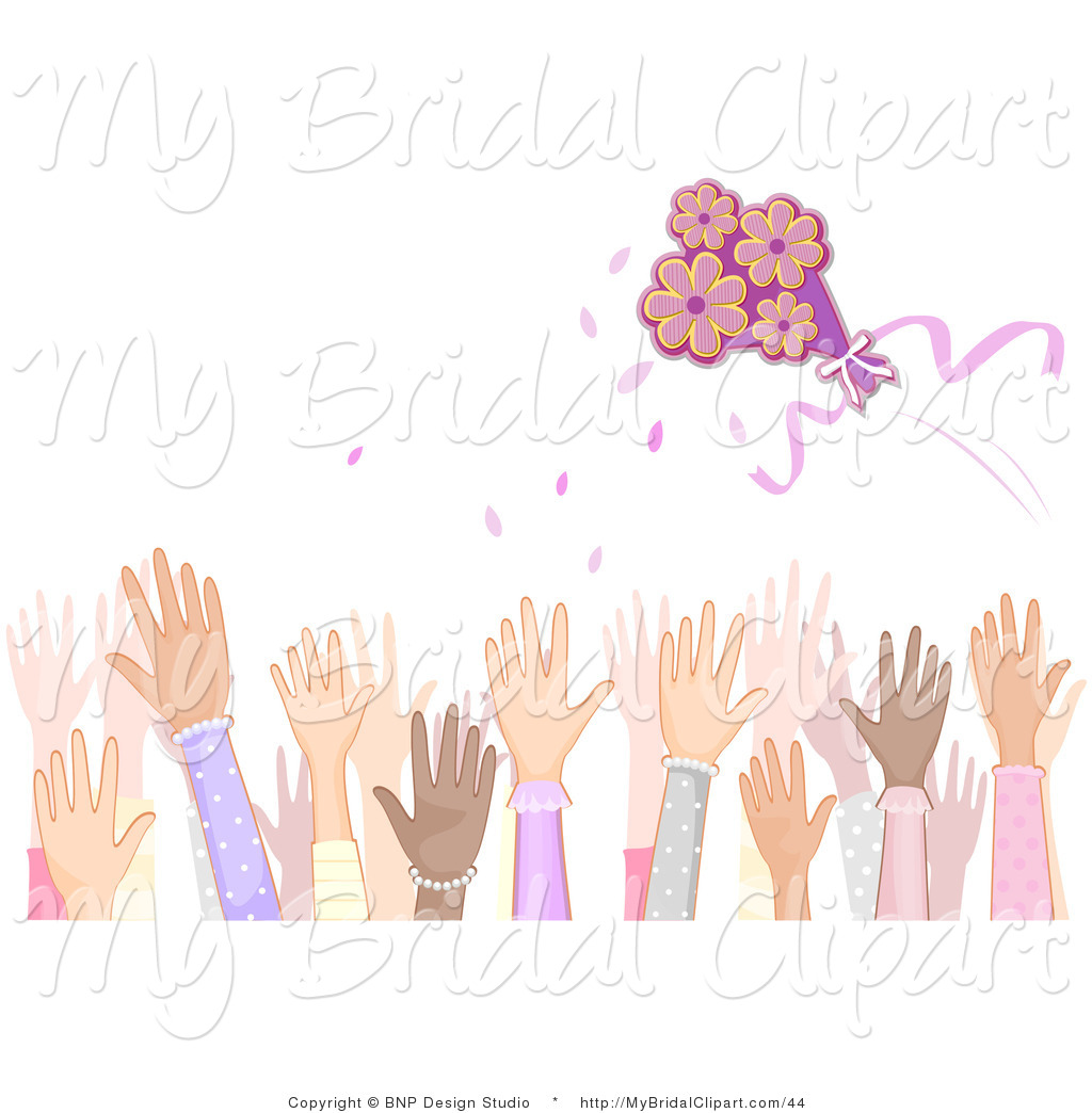 Larger Preview  Bridal Clipart Of A Crowd Of Female Hands At A Wedding    