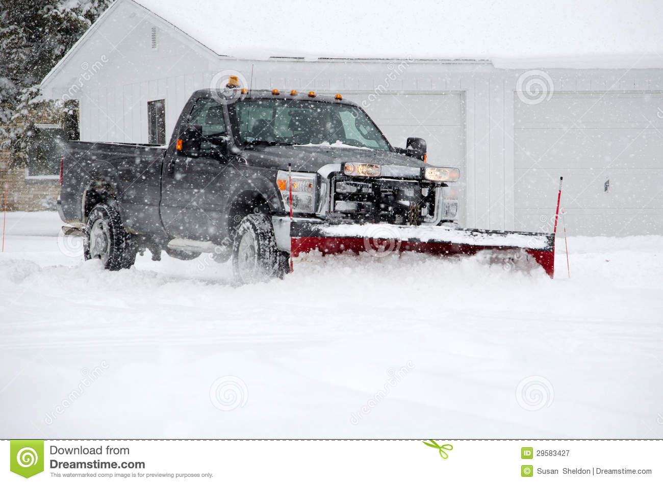 Plowing Snow Royalty Free Stock Photography   Image  29583427