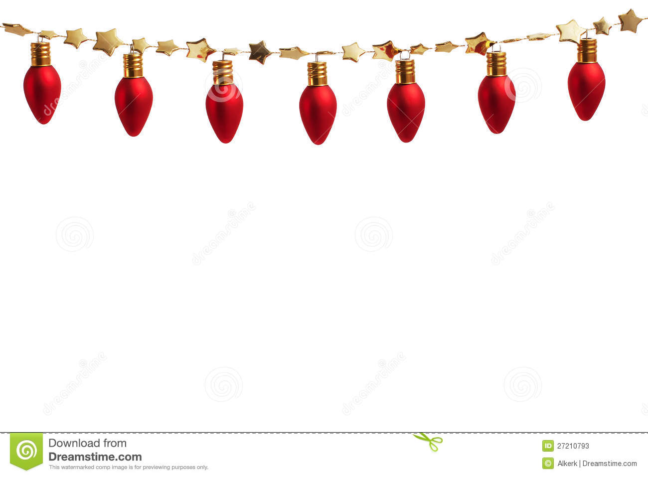 String Of Christmas Ornament Lights Stock Photos   Image  27210793