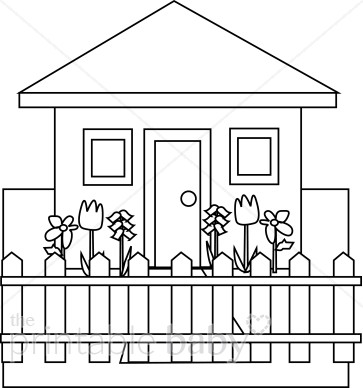 Black And White House Clipart   Mommy   Daddy Clipart