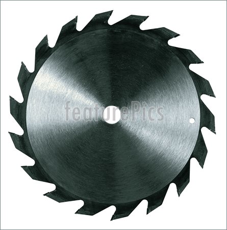 Circular Saw Blade Isolated Over A White Background