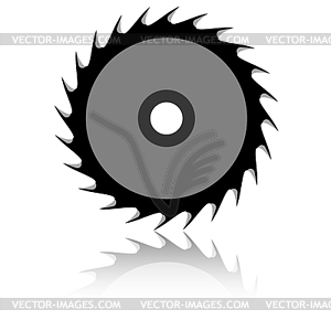 Circular Saw Blade   White   Black Vector Clipart