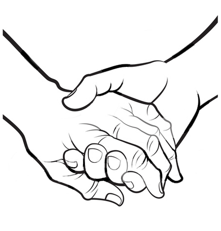 Holding Hands Clipart Black And White   Clipart Panda   Free Clipart
