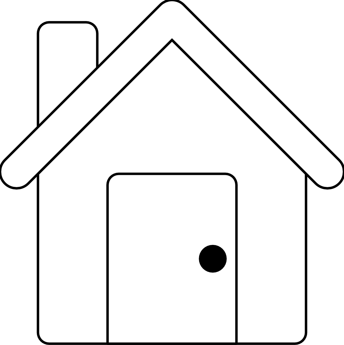 House Clipart Black And White House Line House Black White Line 1111px