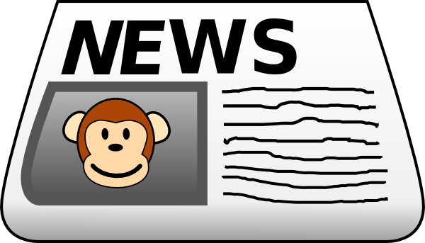 Monkey News Clip Art At Clker Com   Vector Clip Art Online Royalty