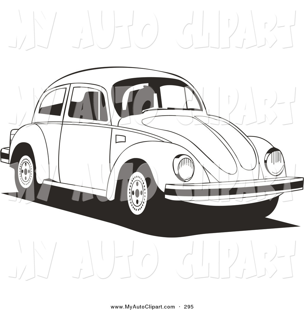 Vw Bug Clipart Black And White Clip Art Of A Volkswagen Bug