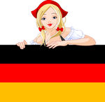 Germany Girl Over Deutsch Flag Sig   Illustration Of