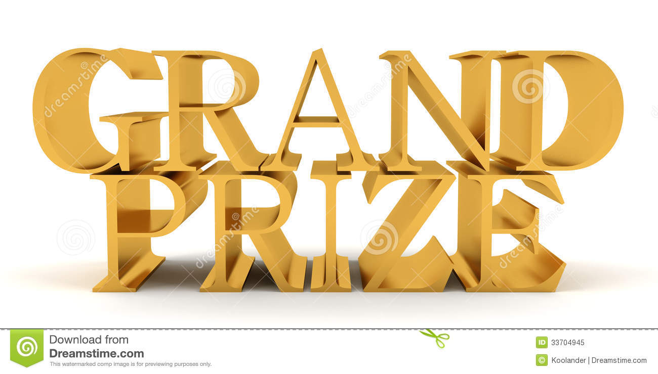 Grand Prize Golden Text Royalty Free Stock Photo   Image  33704945