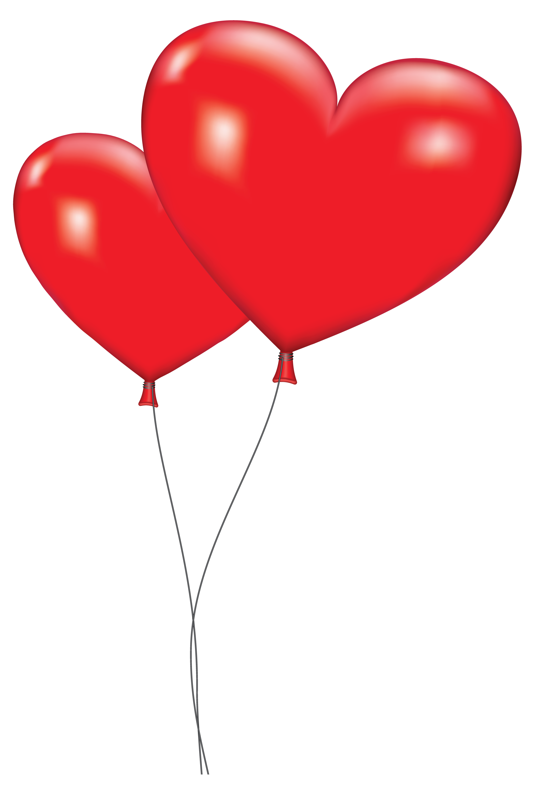 Orange Balloon Clipart Large Red Heart Balloons Png Clipart Picture