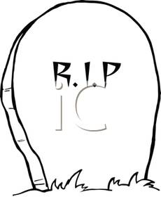 With Rest In Peace Written On It   Royalty Free Clipart Picture