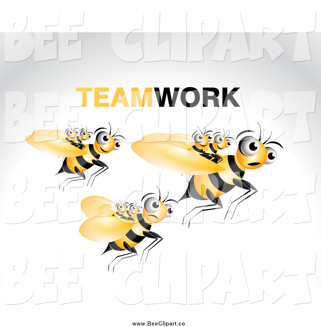 Larger Preview  Vector Clip Art Of A Bees Carrying Young Ones On A Fly