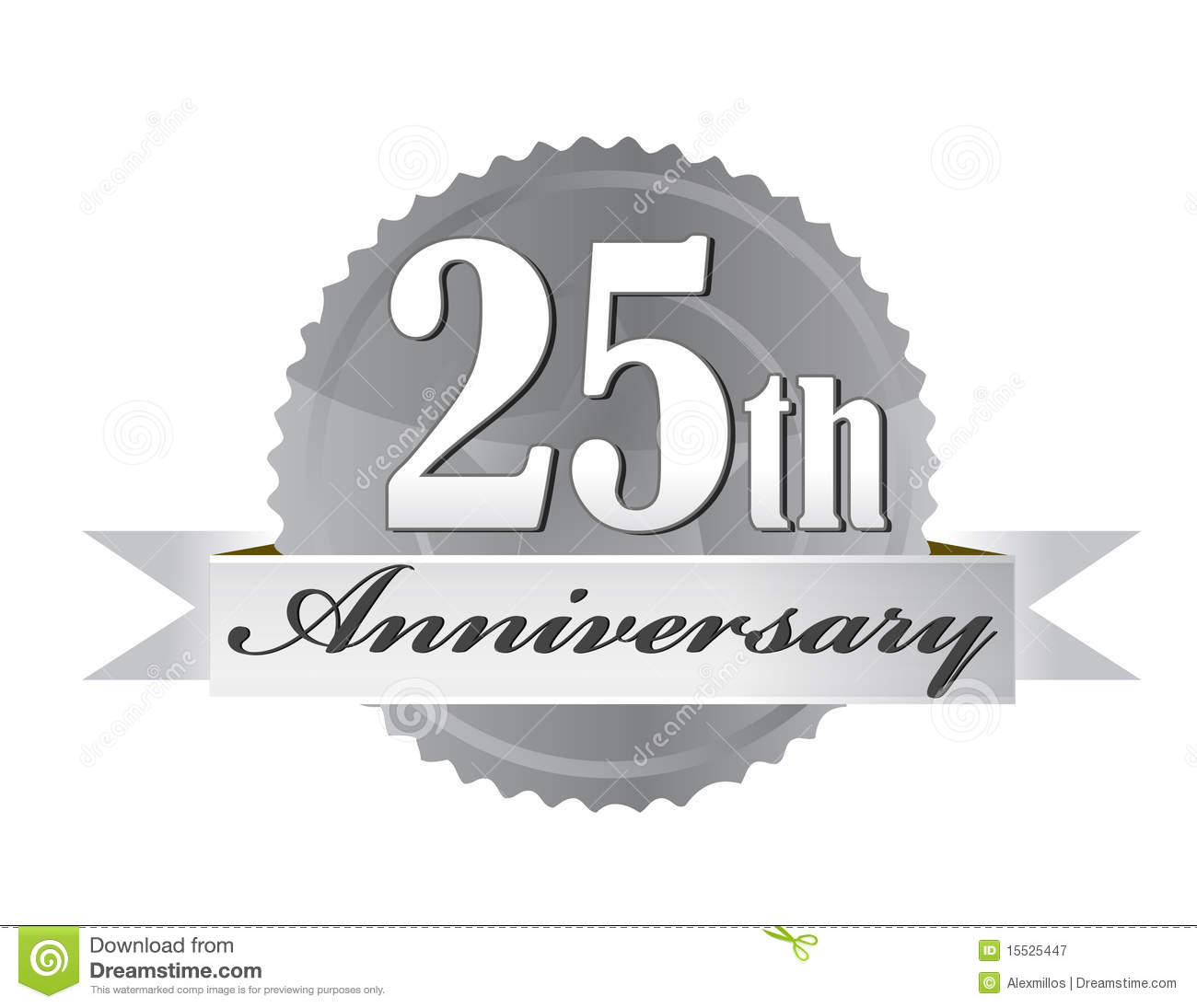 25th Anniversary Seal Royalty Free Stock Photography   Image  15525447