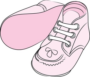 Baby Shoes Clipart Image   Little Tiny Pink Baby Shoes For A Baby Girl