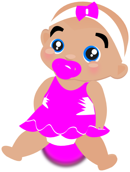 Pink Baby Girl Clip Art At Clker Com   Vector Clip Art Online Royalty
