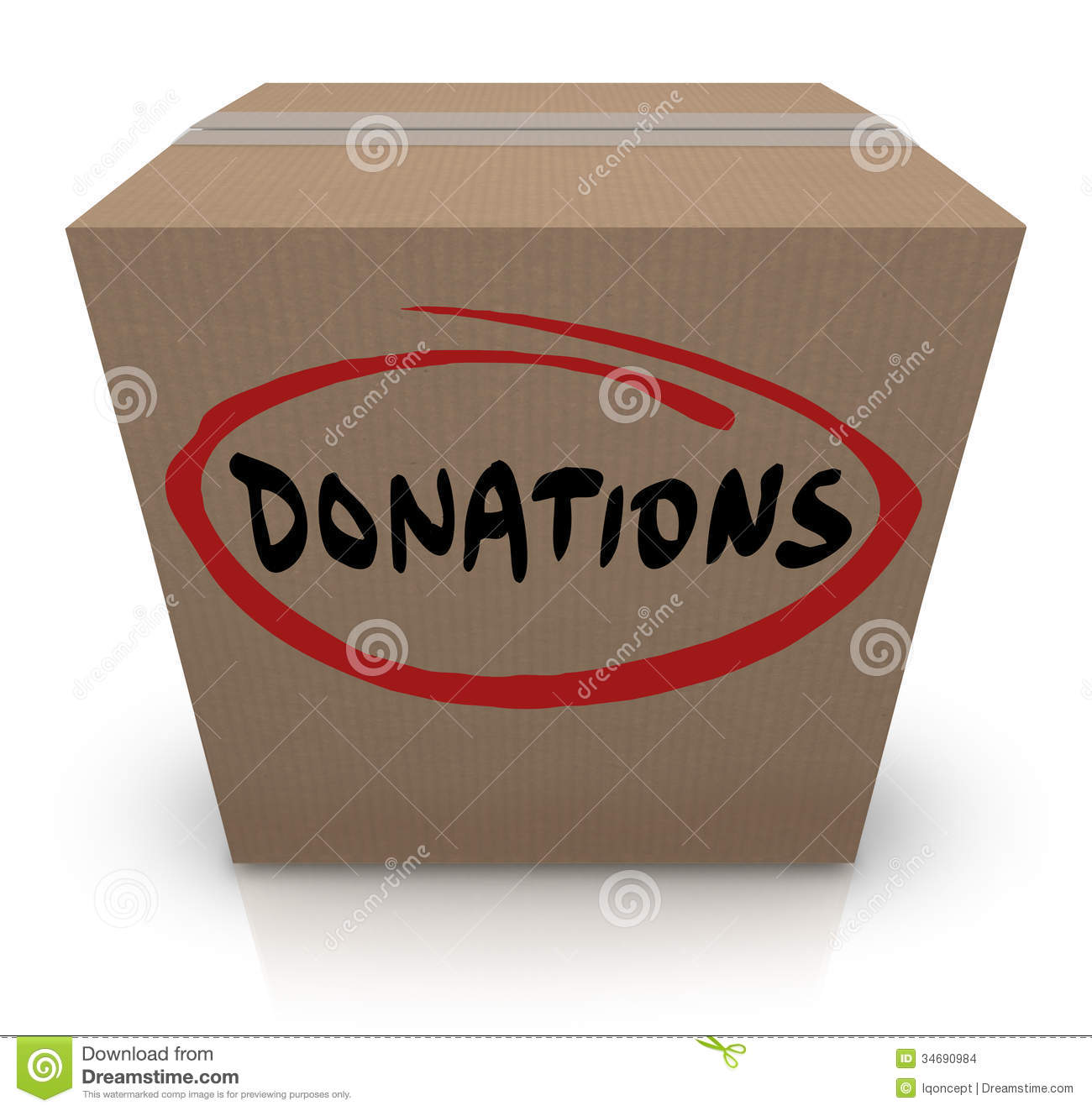 Clothing Donation Clipart Donations Cardboard Box Food