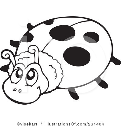 Cute Ladybug Clipart Black And White Clipart Ladybird Black And