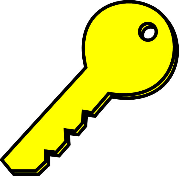 Yellow Key Clip Art   Vector Clip Art Online Royalty Free   Public