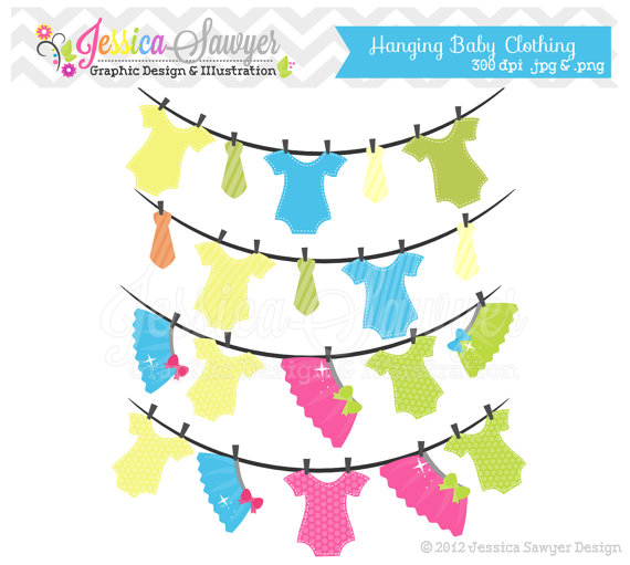 80  Off   Instant Download Hanging Baby Clothing Clipart   Tutu And
