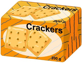 Clip Art Of A Box Or Package Of Crackers