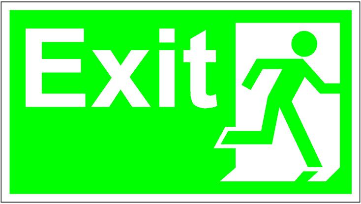 Exit Clipart Safe045   Exit Right2 Eps