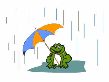 Weather Animated Clipart  Frog Rain An   Classroom Clipart