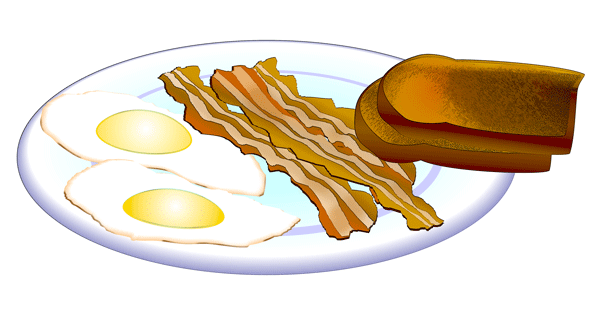 Breakfast Of Bacon Eggs   Toast   Free Art For Christians