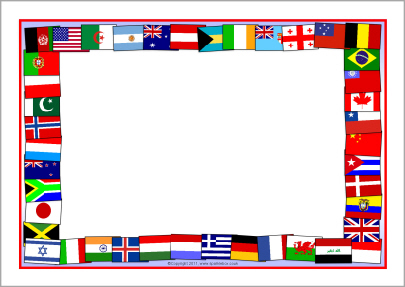 Flags Of The World A4 Page Borders  Sb5827    Sparklebox