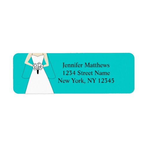 Bride Clipart Wedding Return Address Labels