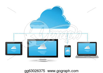Stock Illustration   Cloud Server  Clipart Drawing Gg63026375