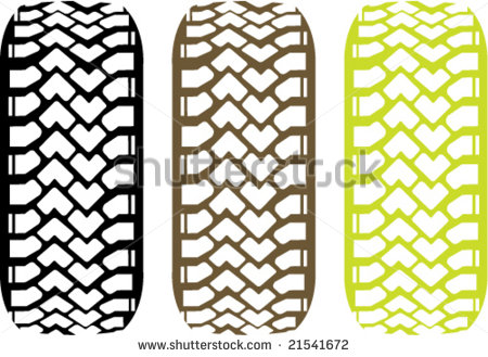 Tire Track Off Road  Vector    Shutterstock Vector  21541672