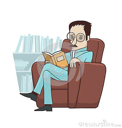 Reading Book In Armchair Royalty Free Stock Photography   Image