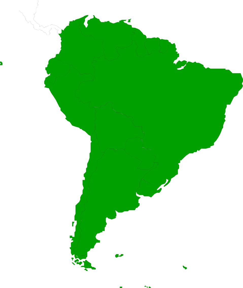 South America   Free Stock Photo   Illustrated Map Of South America