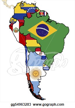 Stock Illustration Some Map Of South American Countries Clip Art
