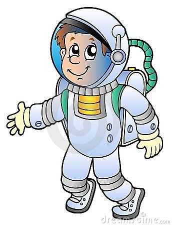 Cute Floating Astronaut Cute Astronaut Color Cartoon