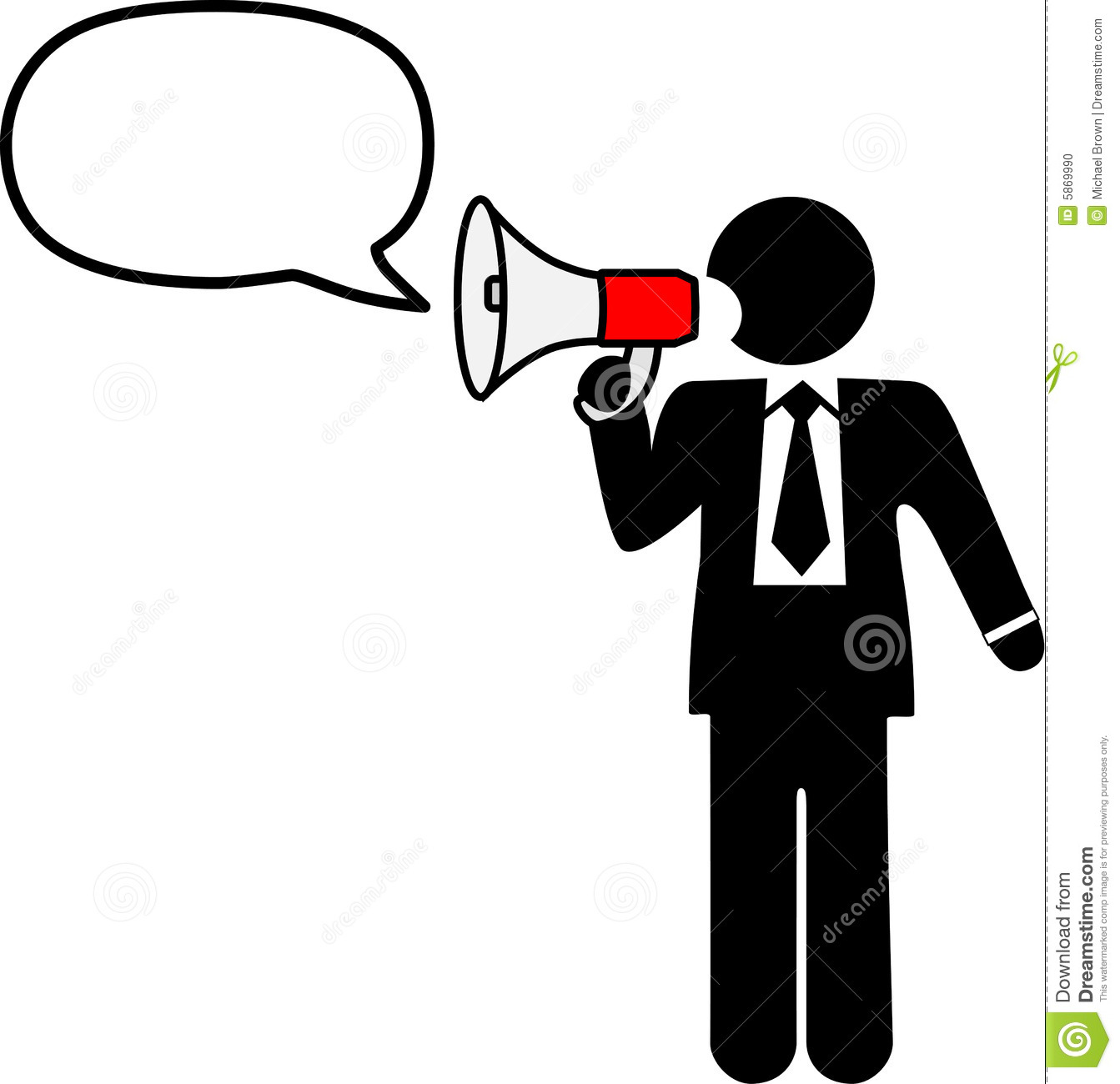 To Broadcast Talk An Ad Announcement Communication In A Bullhorn