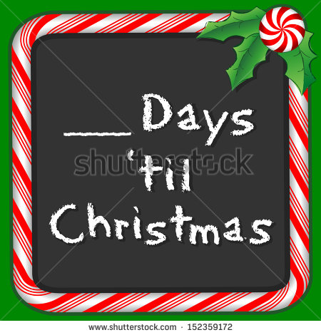 Down Until Christmas Blackboard  Fill In The Blank To Count The Days