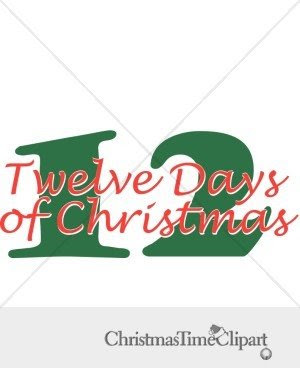 Labels  12 Days Christmas  Clipart