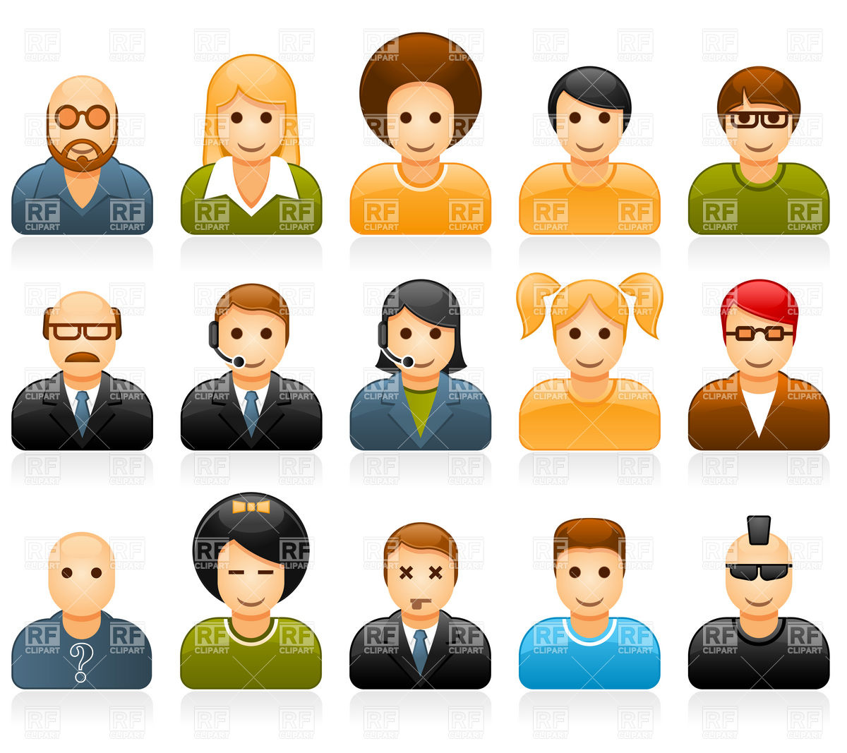 People Being Nice To Other People Clipart Glossy People Avatars With