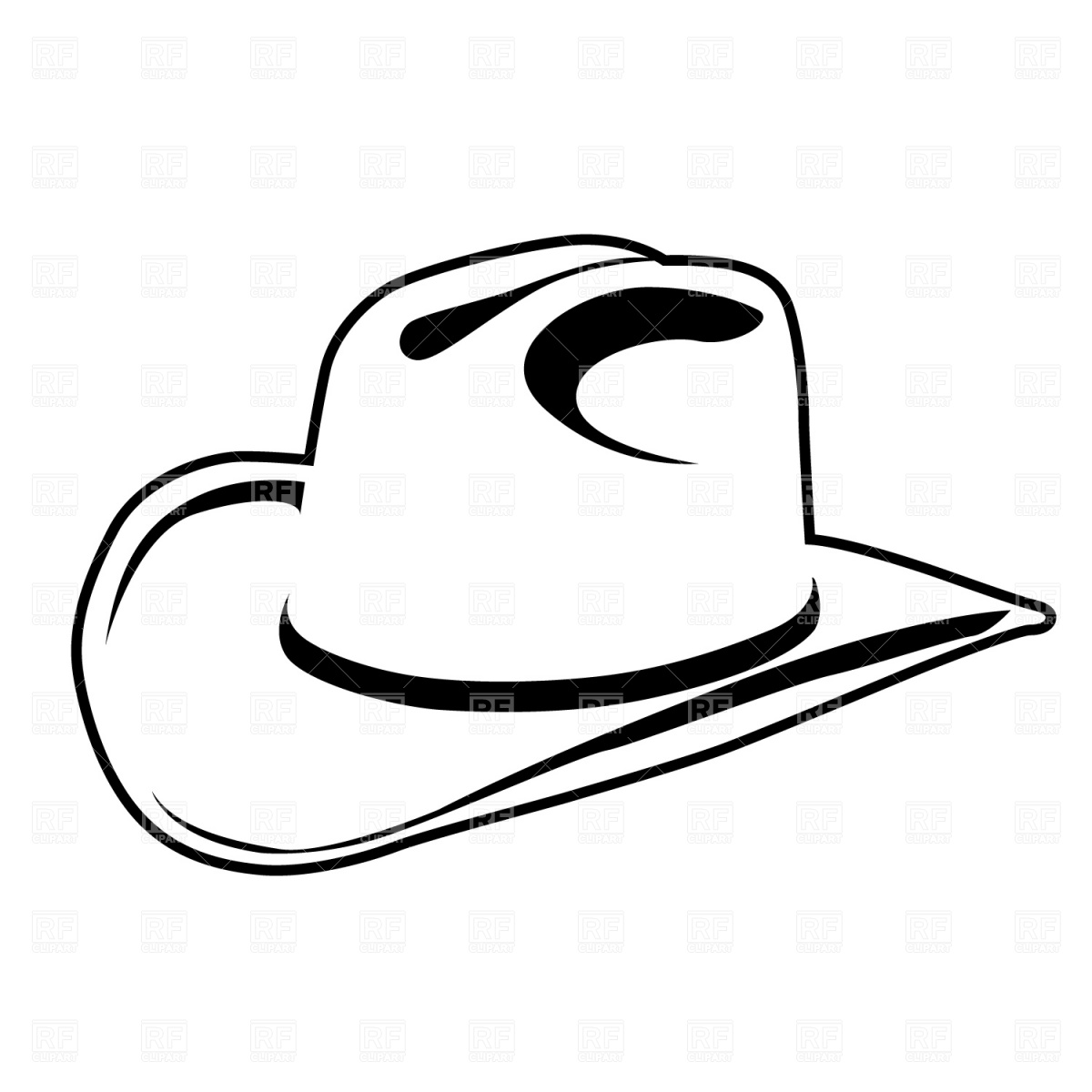 Simple Cowboy Hat Download Royalty Free Vector Clipart  Eps