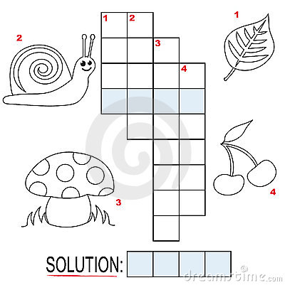 Crossword Puzzle For Kids Part 1 Stock Photography   Image  17250952
