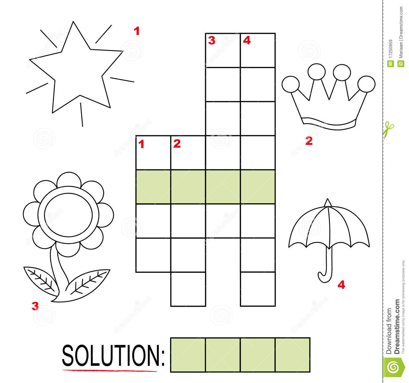 Crossword Puzzle For Kids Part 3 Royalty Free Stock Images   Image