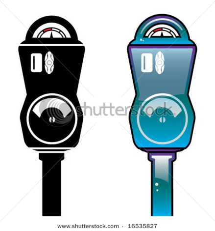 Parking Meter Icon   Vector Clip Art Illustration Picture