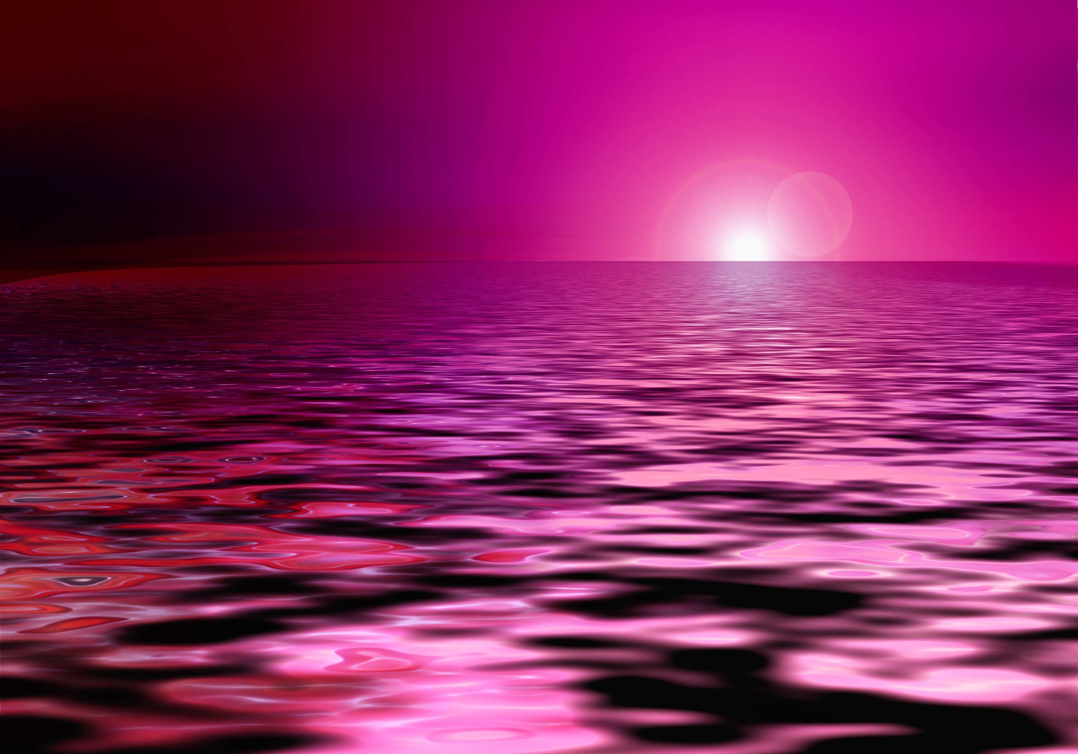 Pink Sparkling Sea Abstract Sunset Clipart