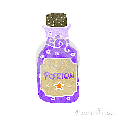 Potion Vial Clip Art Retro Cartoon Magic Potion
