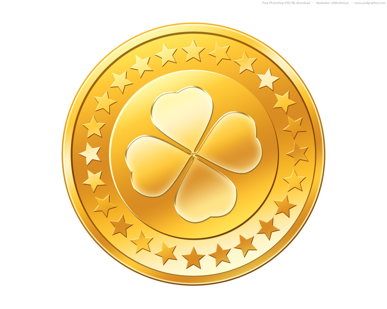 Psd Gold Coin Icon   Psdgraphics