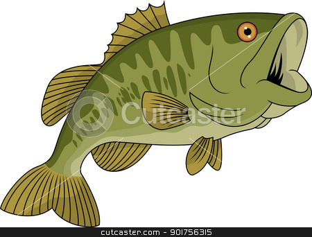 Bass Fish Stock Vector Clipart Vector Illustration Of Bass Fish By