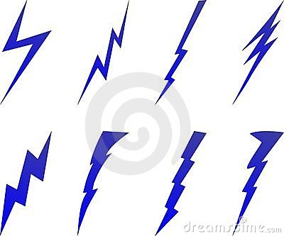 Blue Lightning Bolt Clipart