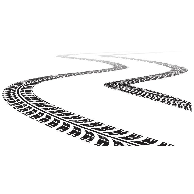 Clipart Tire Tracks   Royalty Free Vector Design