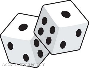 Description  Clip Art Of A Pair Of Six Sided Game Dice  Clipart